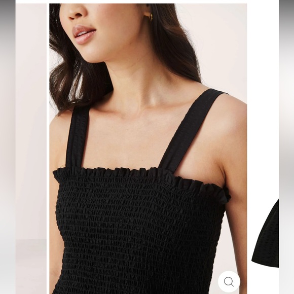 Part Two 100% Cotton Black Smocked Top (wear straps 2 ways) - Picture 2 of 7
